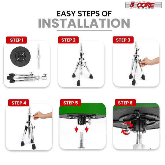 Velvet topped adjustable drum throne designed for comfort and durability