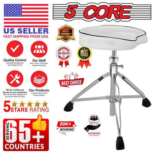 Durable saddle drum throne with soft cushion