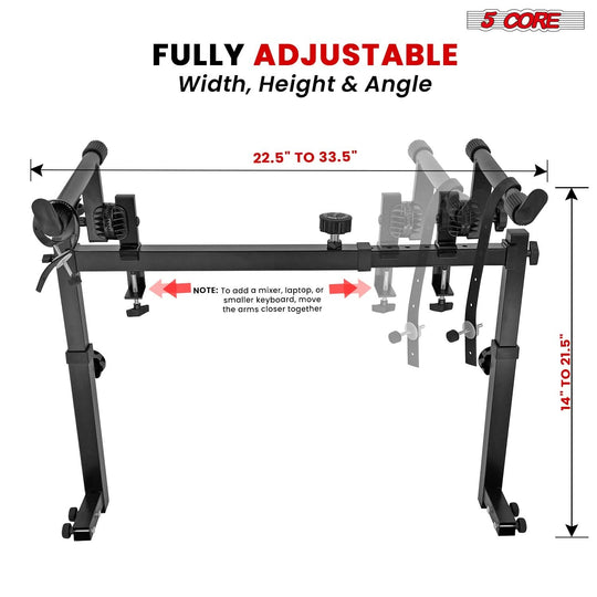 Double-level keyboard stand adapter compatible with most digital pianos