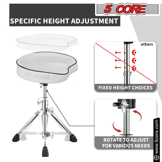 5Core padded guitar stool with saddle design for musicians
