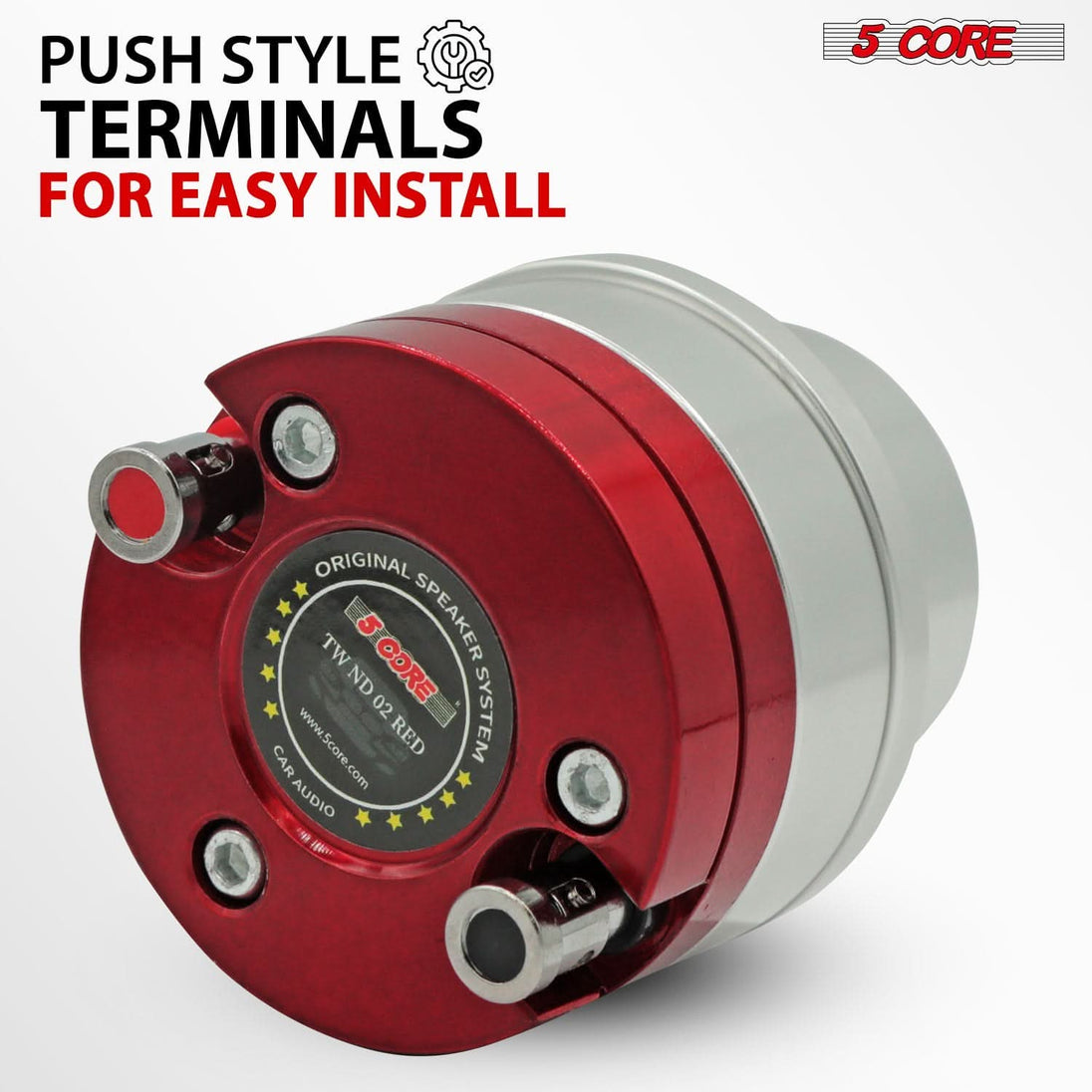 5Core Super Tweeter 2Pc 1 Inch Neodymium 300W Compression Titanium Bullet Tweeters w Aluminum Frame