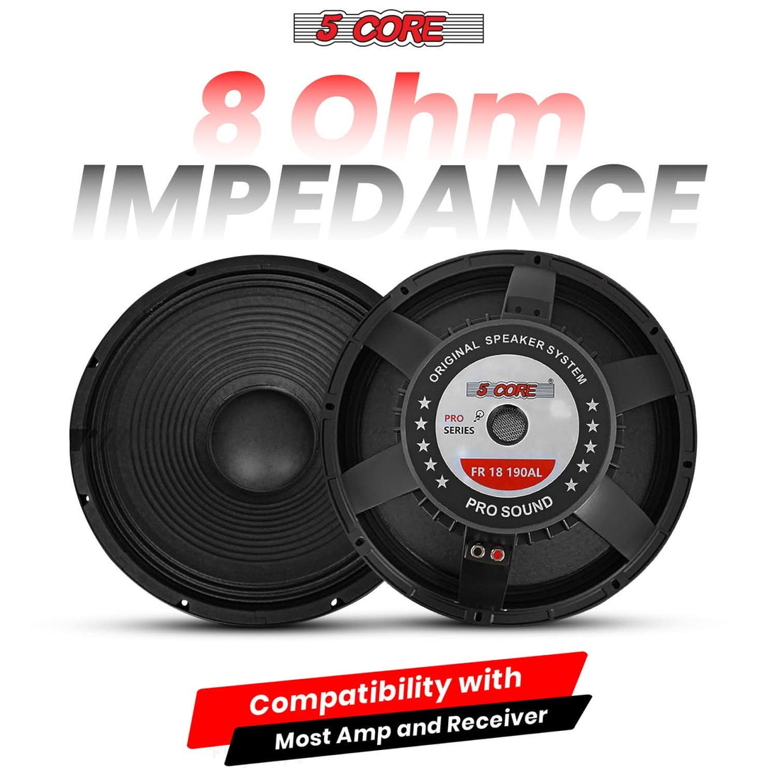 Professional replacement sub woofer for PA and DJ setups