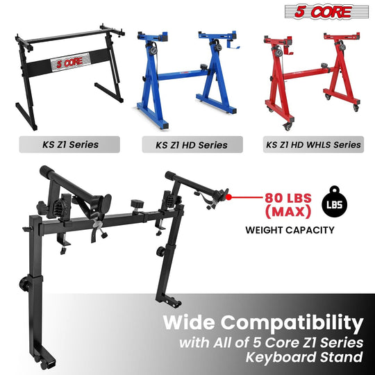 Keyboard stand attachment for dual keyboard setups in studio or live performance