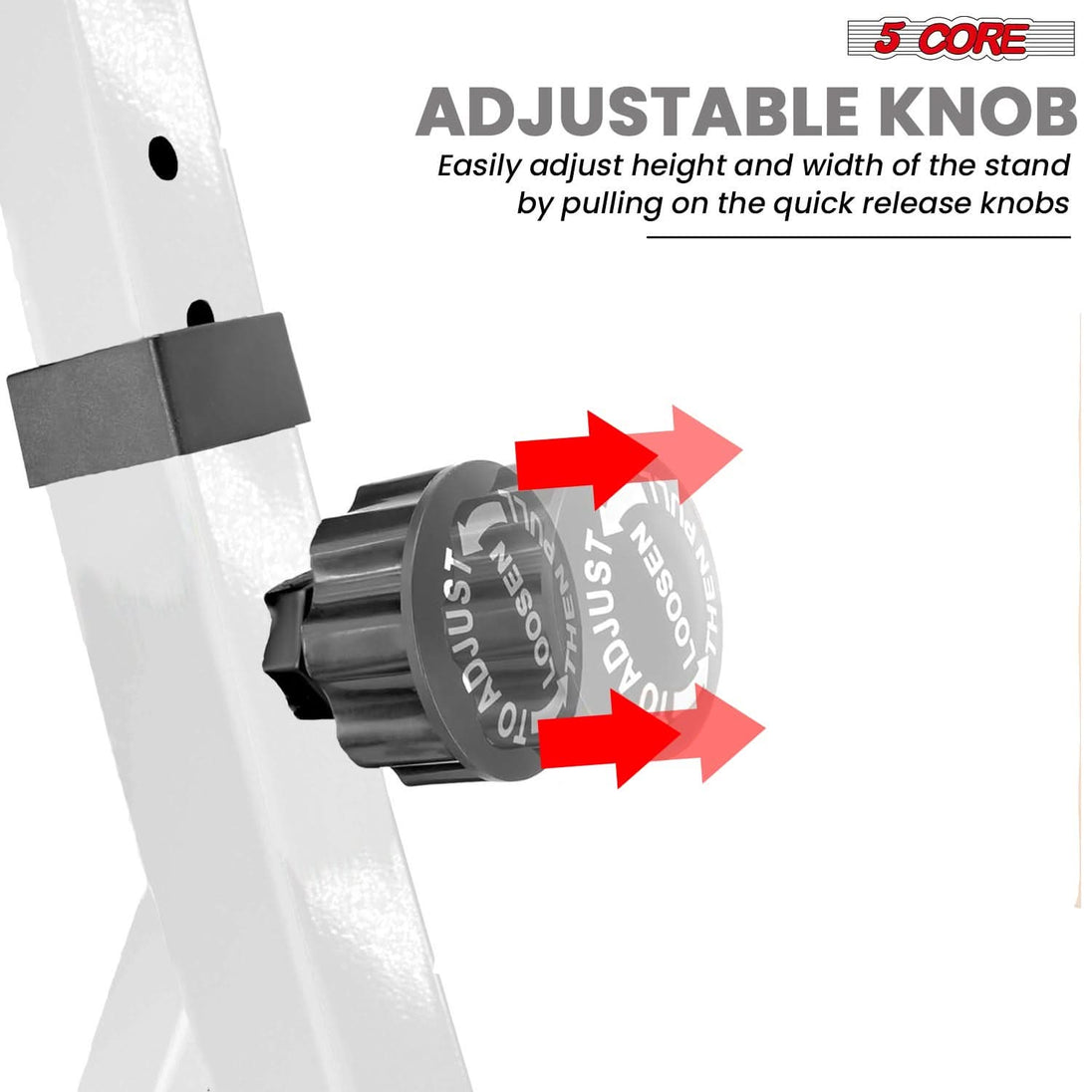 5Core Keyboard Stand Adjustable Height 34.5" Width 32.5” Z Style Electric Piano Riser 250Lb Capacity