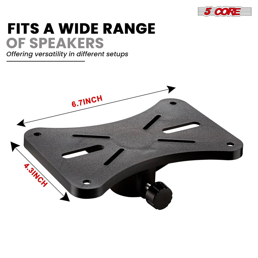 5 Core Speaker Stand Adjustable 31 to 54" PA DJ Tripod Stands Heavy Duty w 35mm Insert 132 Lbs
