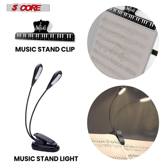 Blue sheet music holder folding tripod by 5Core adjustable stand