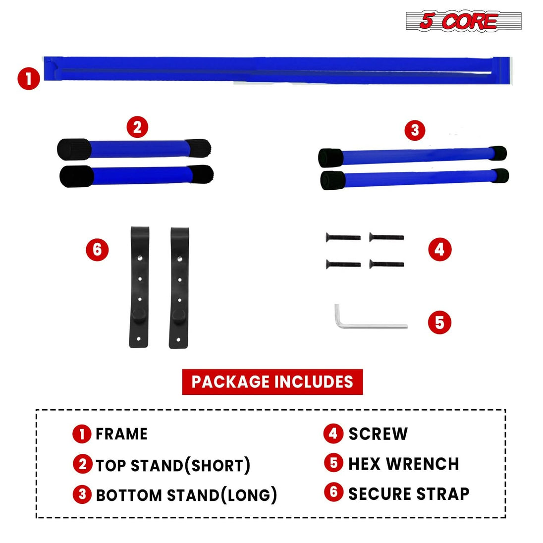 Blue Single X Style Adjustable Piano Riser Keyboard Stand