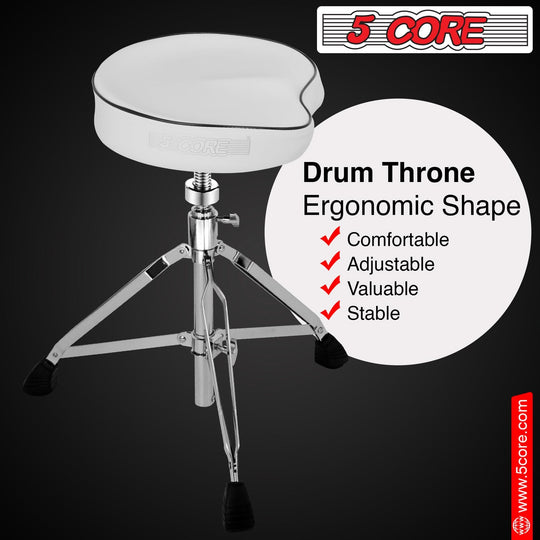 5Core comfortable drum stool saddle seat for stage and studio
