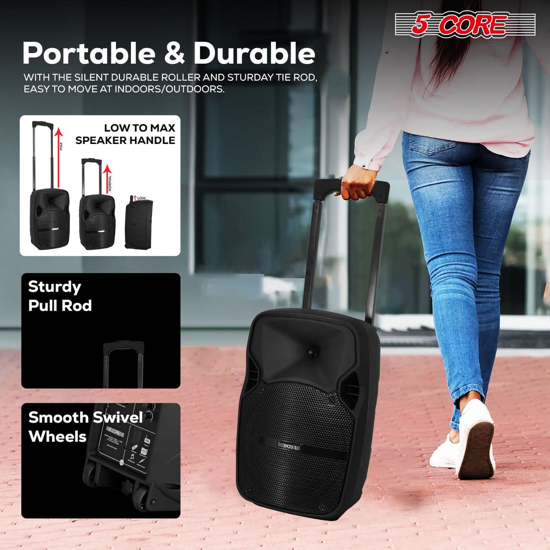 5Core all-in-one karaoke machine with 8 inch speaker and Bluetooth