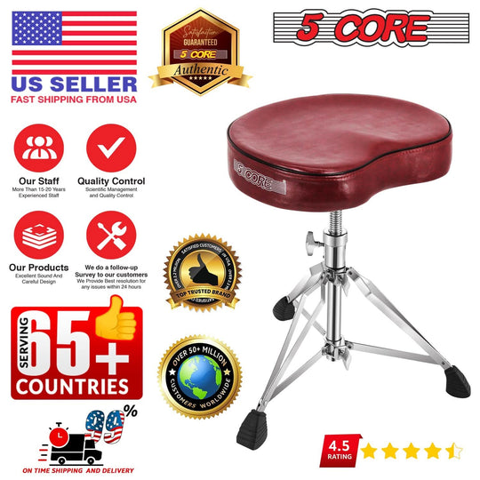 Versatile 5Core stool for guitar practice, drumming, and studio use