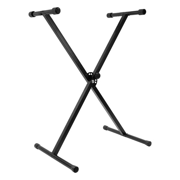 5Core keyboard stand single X style adjustable lift piano riser for 49 to 88 keys black