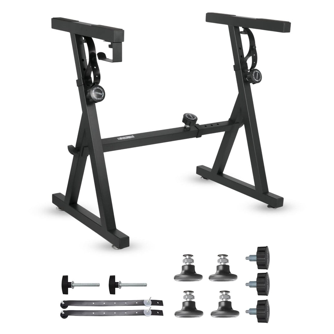 5Core Keyboard Stand Piano Riser Z Style Adjustable Height Width Music Stands for 54 - 88 Key Boards