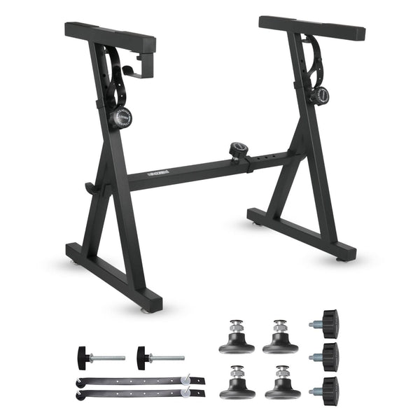 5Core Keyboard Stand Piano Riser Z Style Adjustable Height Width Music Stands for 54 - 88 Key Boards
