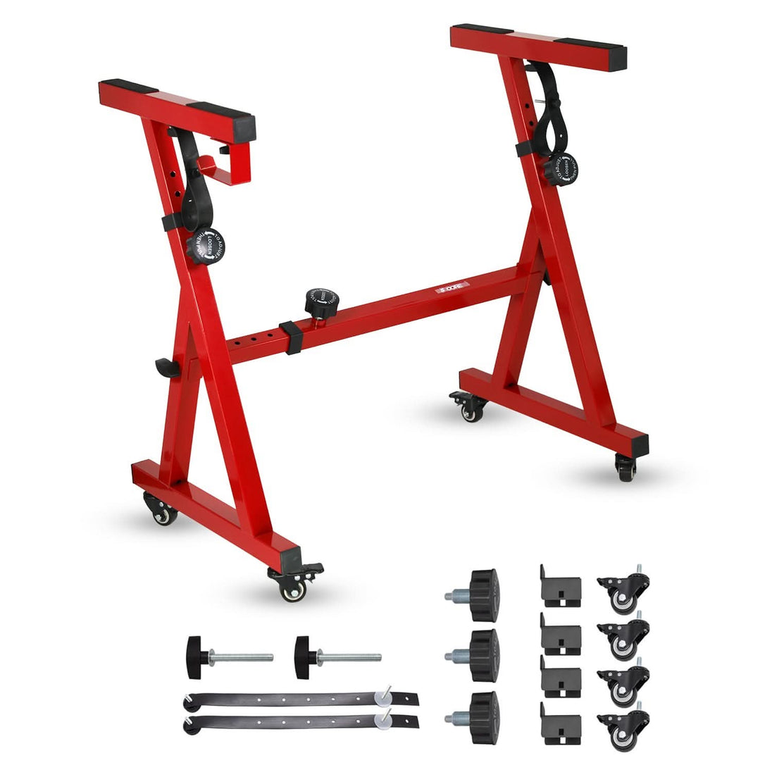 5 Core Keyboard Stand Dual X Shape Adjustable Foldable Portable Key Board Stands w Locking Strap