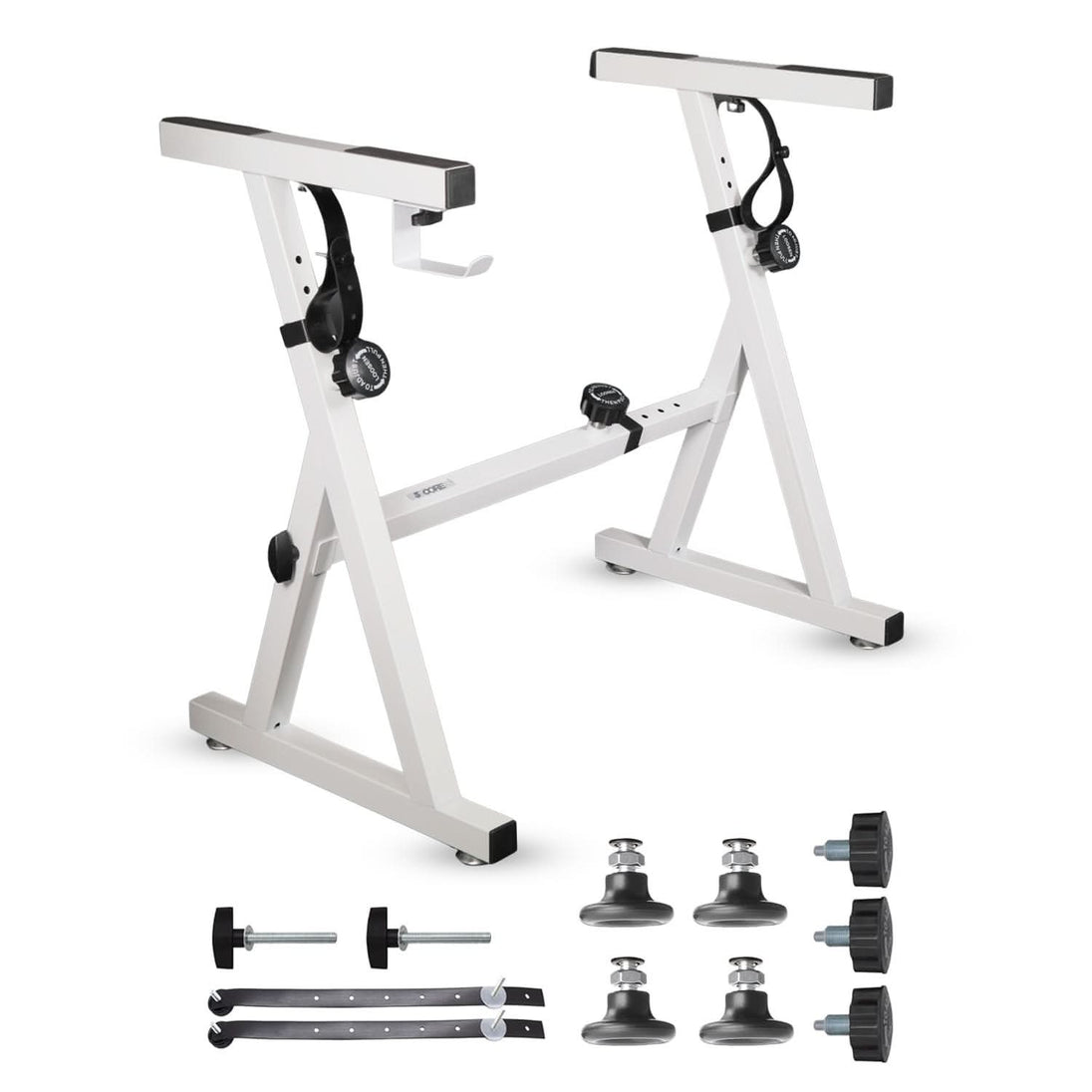 5Core Keyboard Stand Adjustable Height 34.5" Width 32.5” Z Style Electric Piano Riser 250Lb Capacity