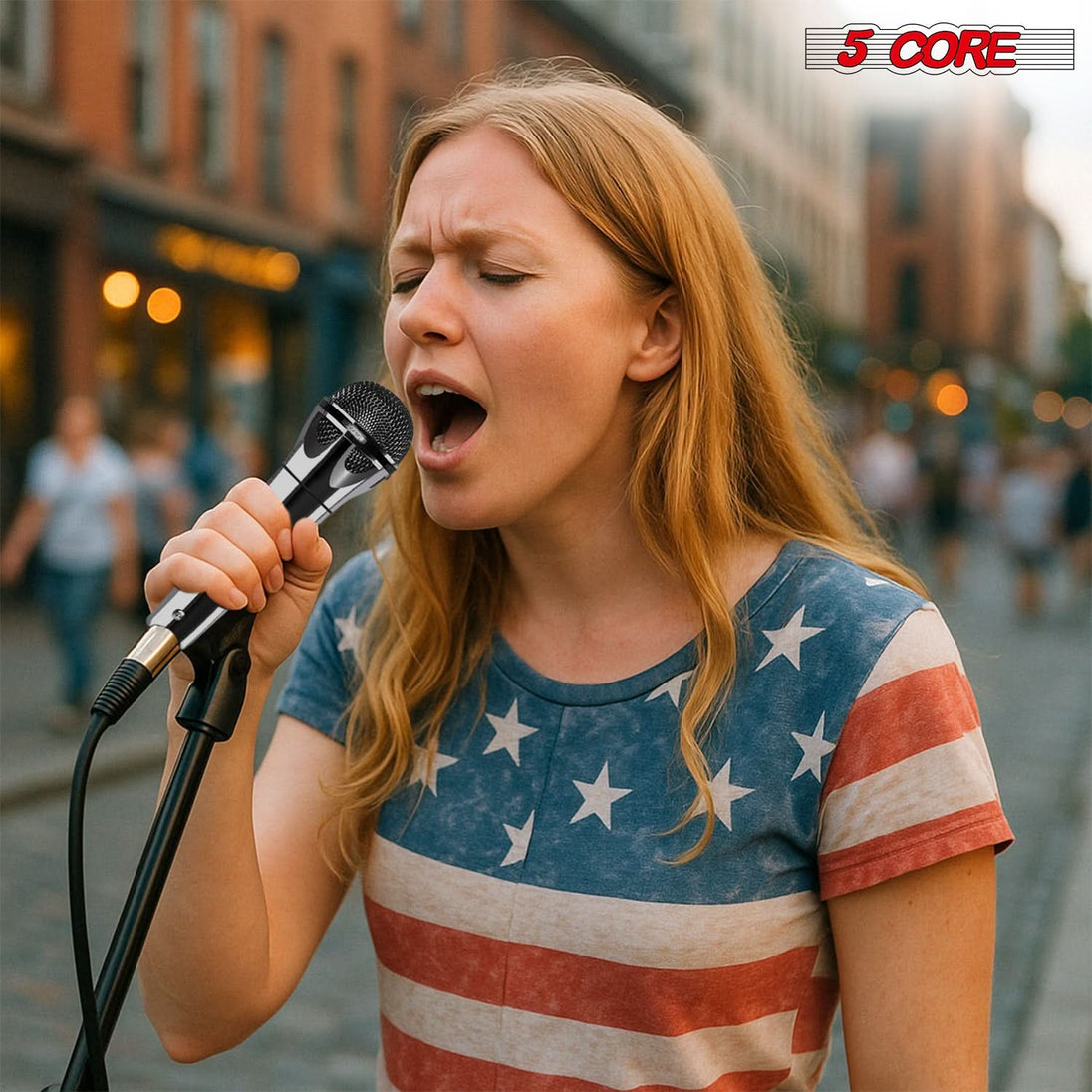 5 Core durable mic designed for stage, studio, and outdoor performance