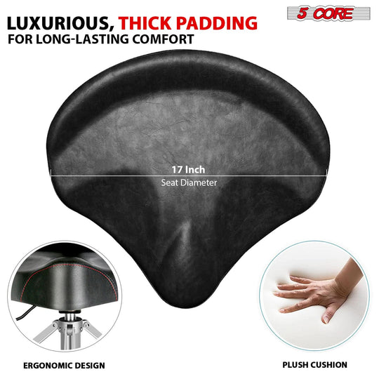Luxurious padded drum stool designed for drummers, offering superior comfort and stability when playing drum sets.
