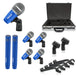 5 Core Drum Mic Kit 7 Piece Drumset Wired Dynamic Microphone Kick Bass, Tom/Snare & Cymbals Set