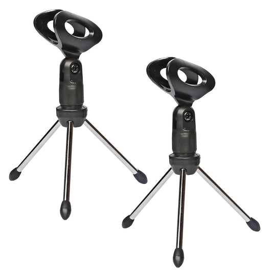 5 Core 2PCS Tripod Mic Stand Desk Universal Desktop Adjustable Table Top Microphone Stand