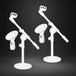 5Core 2Pcs Round Base Desktop Mic Stand Universal Desk Microphone Holder Table Top Stands