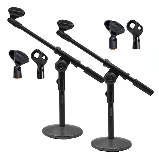 5Core Round Base Desktop Mic Stand Universal Desk Microphone Holder Table Top Stands