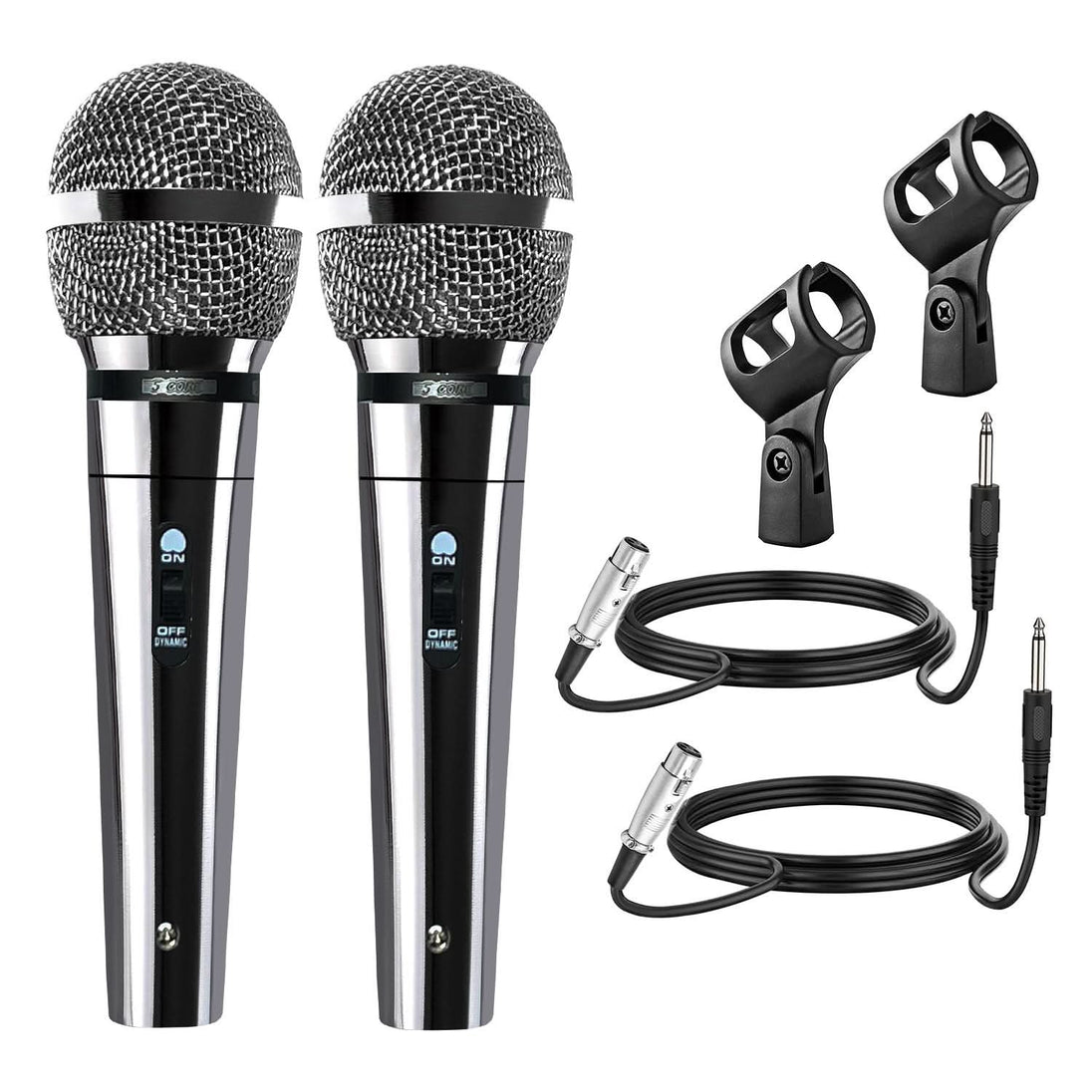 Dynamic stage microphone designed for musicians and public speakers