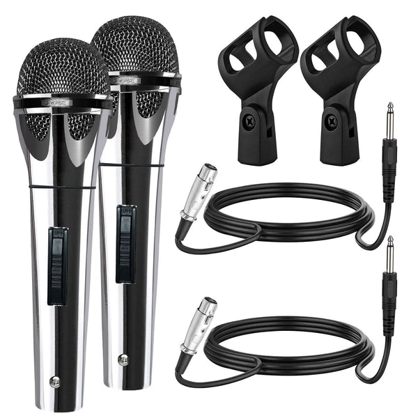 Dynamic stage microphone designed for musicians and public speakers