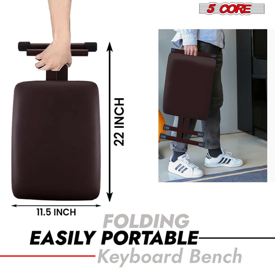 Adjustable padded keyboard chair with heavy duty X style legs for support