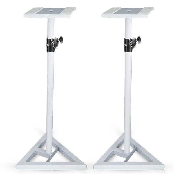 5 Core Speaker Stand 2Pc Heavy Duty Adjustable Telescoping Height 59.5" Triangle Base 100Lb Capacity