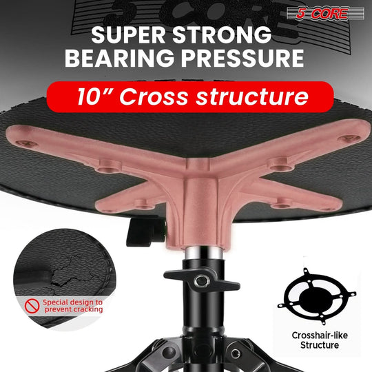 Heavy-duty drum seat with a super stable design, double-braced legs, and a comfortable cushioned top for long sessions.