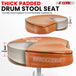 Comfortable thick padded drum throne with no sweat fabric and durable metal legs for drummers.