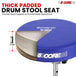 Comfortable thick padded throne chair with a reinforced frame and non-slip rubber feet for stability while playing.