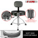 Strong and comfortable drum stool designed for stability and long playing sessions, perfect for use with drum sets.