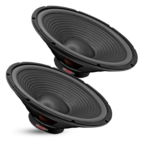 5 Core 15 Inch Subwoofer 450 Watt Car Audio Sub Woofer Pair 4 Ohm w Deep Bass Replacement Loud Speaker