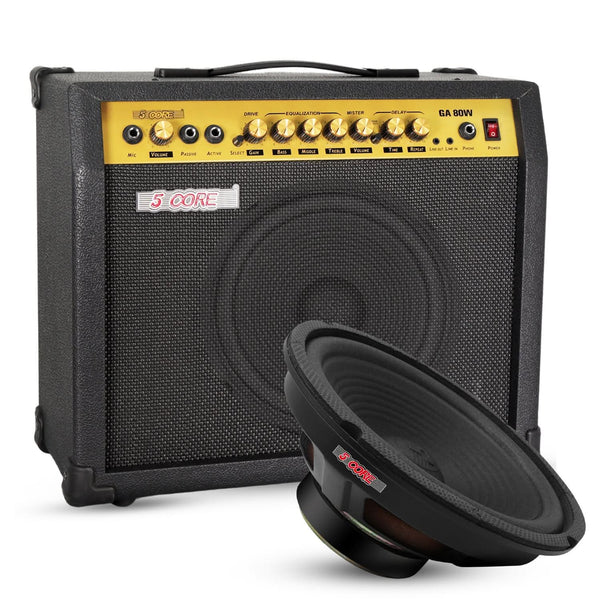 Guitar amplifier with a speaker