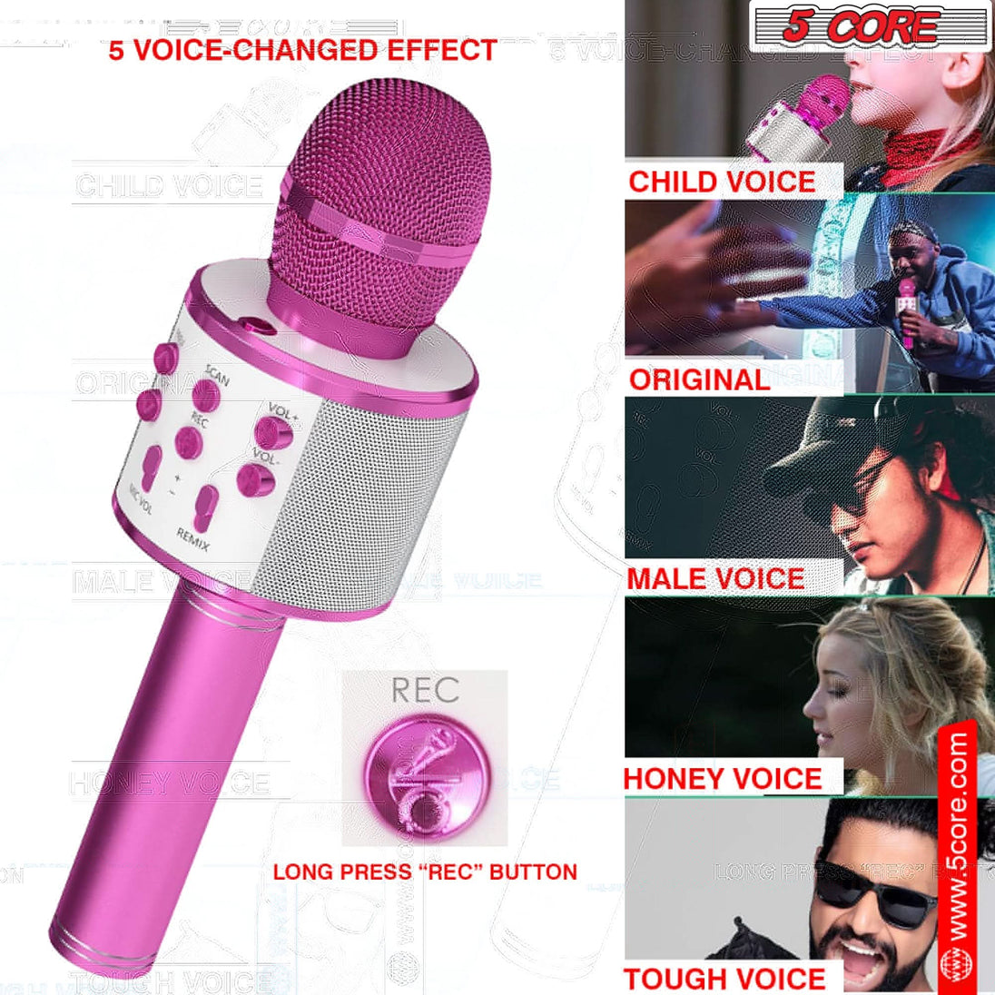 Wireless Microfono for Karaoke Singing