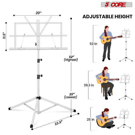 Adjustable music stands with durable construction, customizable height, and portable design for versatile music performances