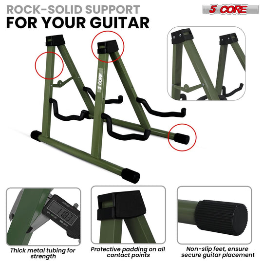 Guitar stand with anti-slip legs, providing extra stability and preventing accidental slips, ensuring secure placement of your instrument