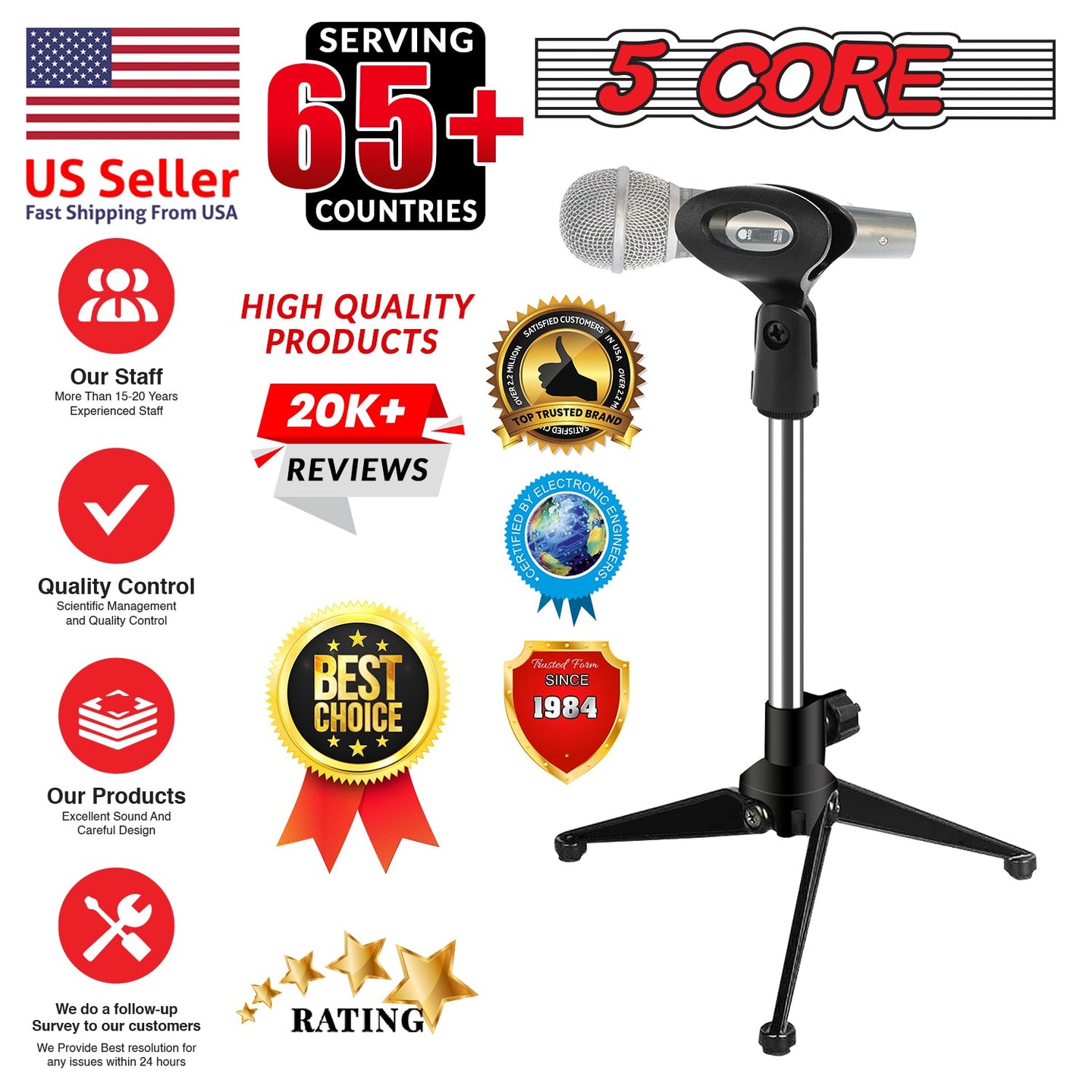 The best mic stand for desk with adjustable height, stable base, and ergonomic design for optimal performance