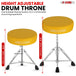 Drummer seat with height adjustable feature for customized comfort and optimal playing posture