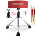 5Core Drum Throne Padded Adjustable Guitar Stool Drummer Seat for Adults & Kids RED