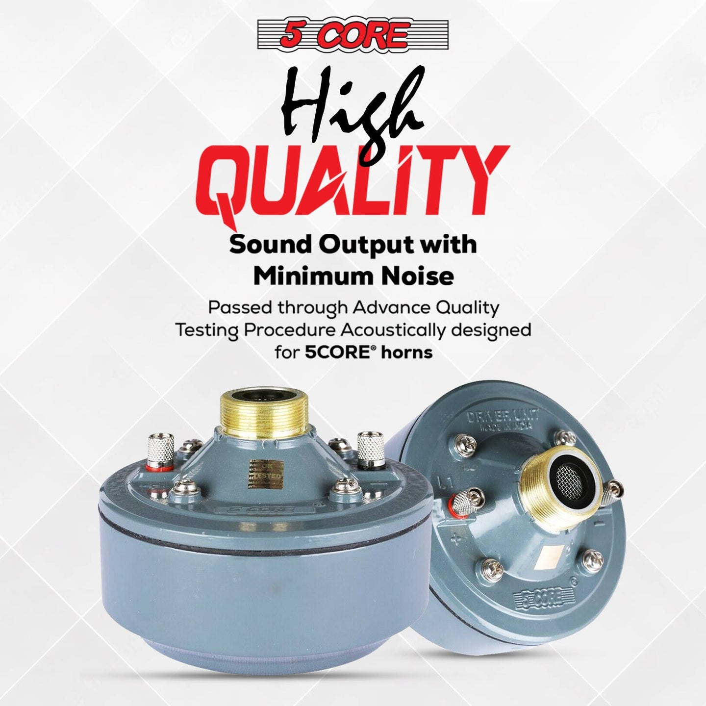 High-quality tweeter horn providing crisp and clear high-frequency sound for professional audio setups.