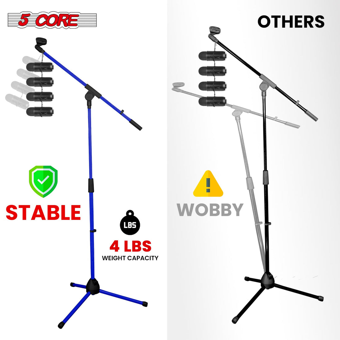 table microphone holder with secure grip and anti-slip base, perfect for steady and reliable performances