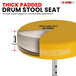 Thick padded drum throne offering superior comfort and stability for drummers during long performances