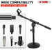 Universal compatible table mic stand with adjustable height and sturdy design for versatile microphone use